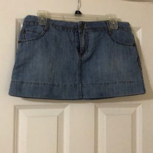 Blue jean mini skirt